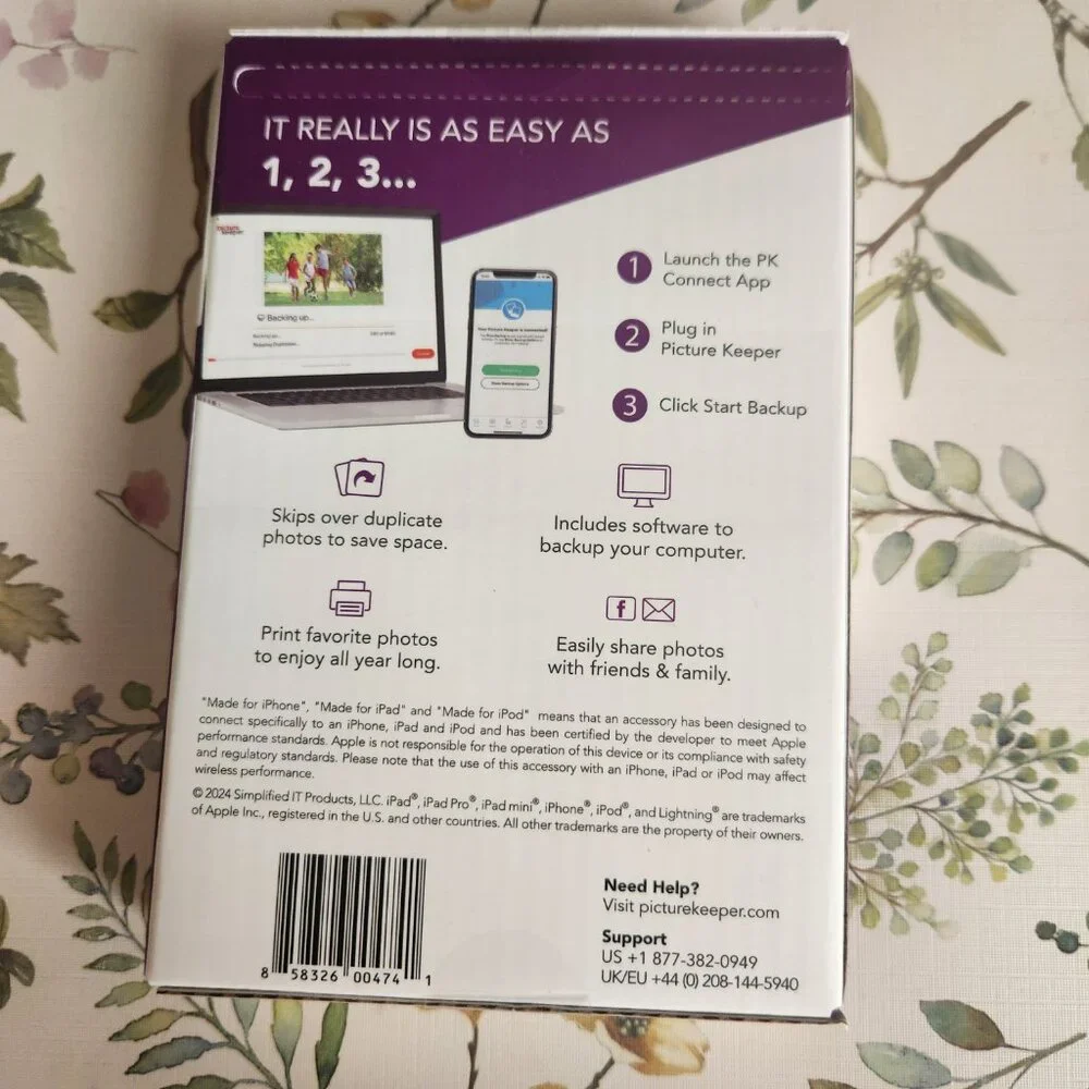 Picture Keeper Connect 32GB for iPhone, Android and Computers